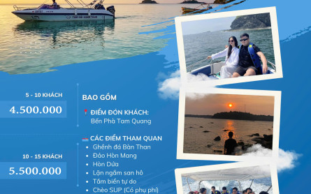 Dịch Vụ Cho Thuê Ca Nô Cao Tốc Tam Hải Tham Quan Bàn Than, Núi Thành Đà Nẵng