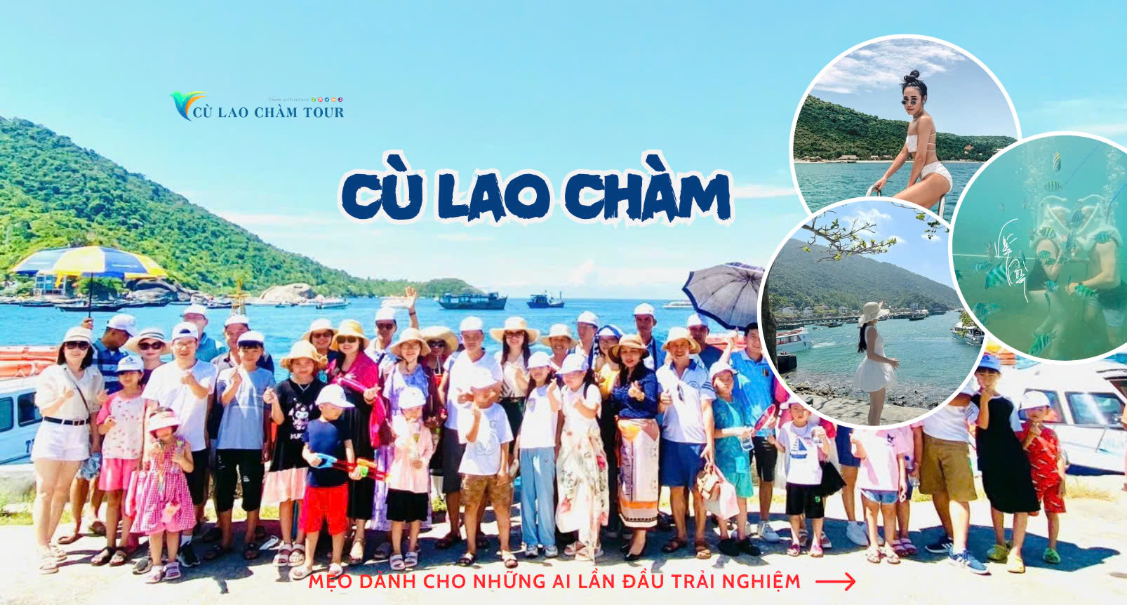 Một nhóm bạn trẻ đang "pose" hình cực "chất" trên bãi biển Cù Lao Chàm